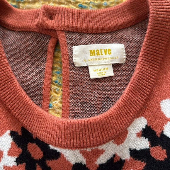 Maeve x Anthropologie Floral Jacquard Knit Tee - Picture 4 of 6